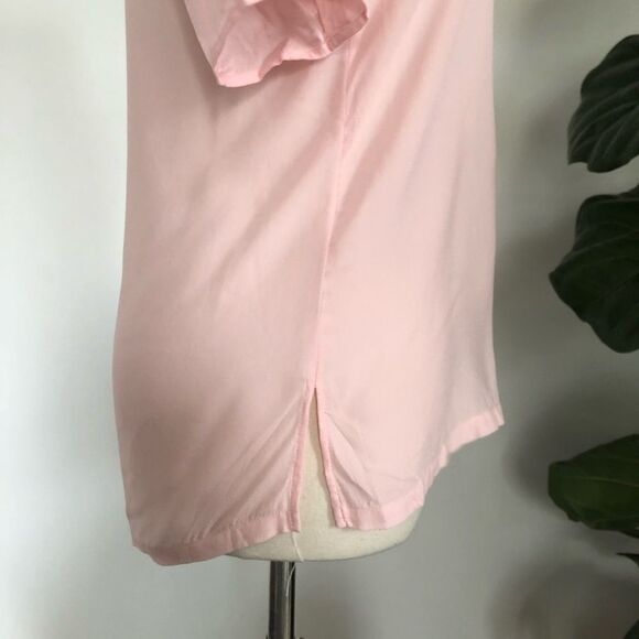 Claudie Pierlot Pink V-neck Lace Detail Blouse 38 - Picture 5 of 11